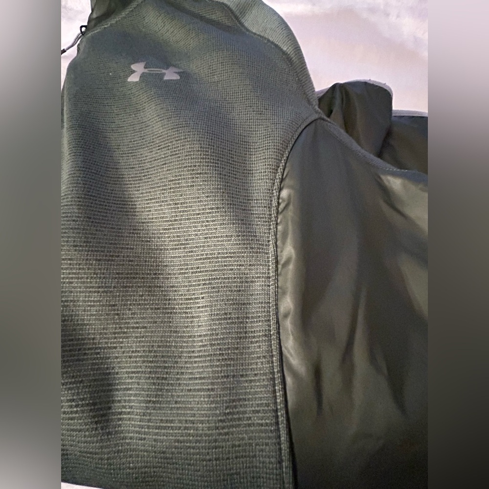 Under Armour cold gear Mens Full Zip Storm Jacket olive green Size XL - Picture 6 of 8